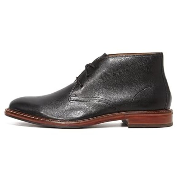 Cole Haan Black Leather Chukka Boots with Contrasting Sole - Picture 2 of 7